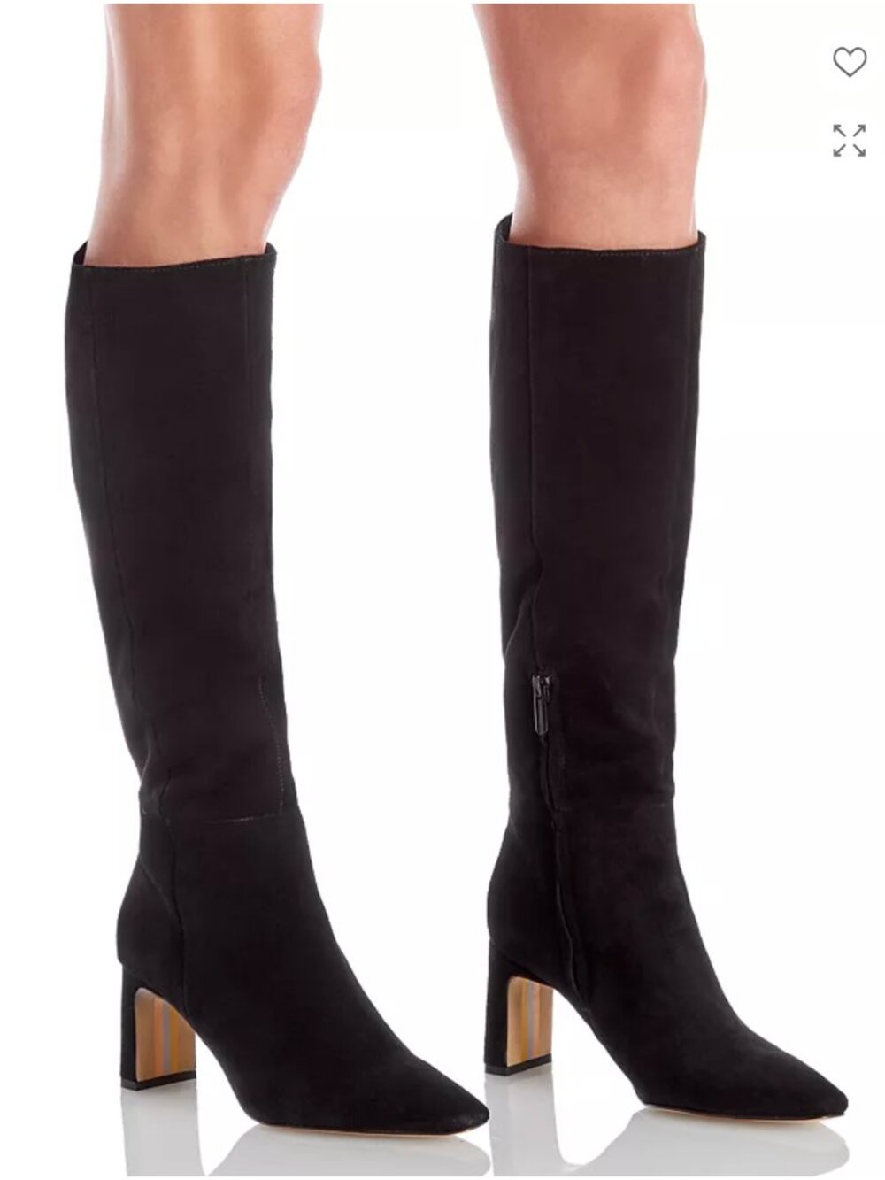 Sam Edelman Women's Sylvia Pointed Toe High Heel Boots - WIDE CALF